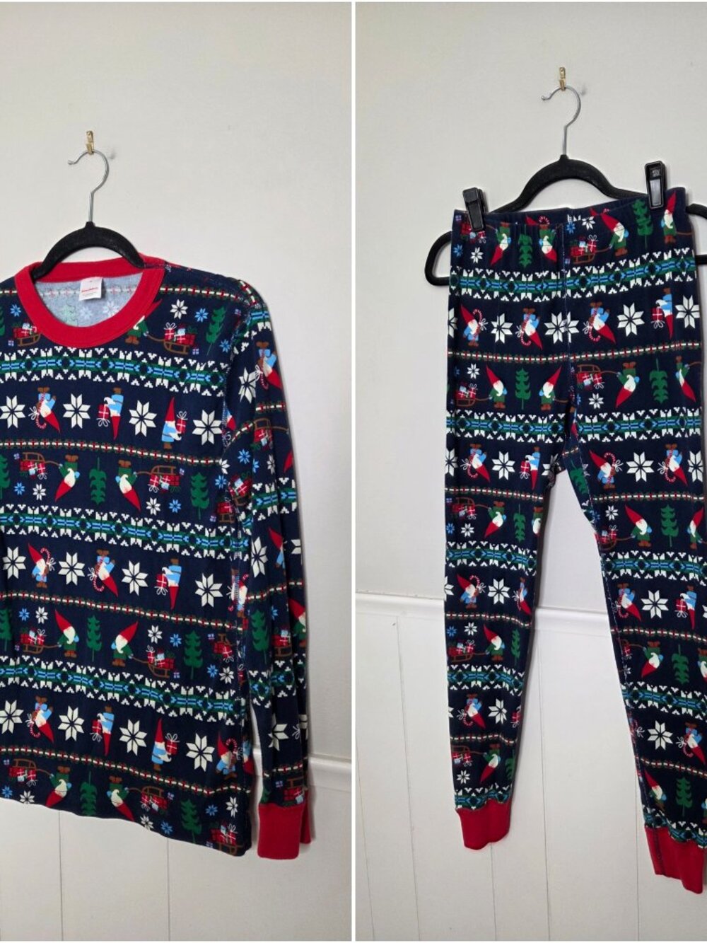 HANNA ANDERSSON Gnome Fair Isle Print Pajama Set